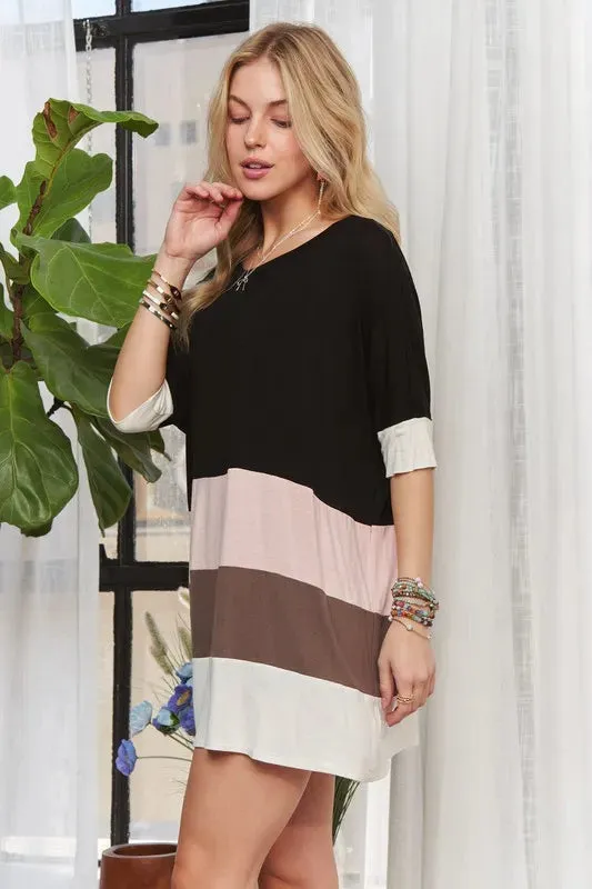 ADORA Color Block Round Neck Half Sleeve T-Shirt sold by Charming Charlie product image thumbnail 5