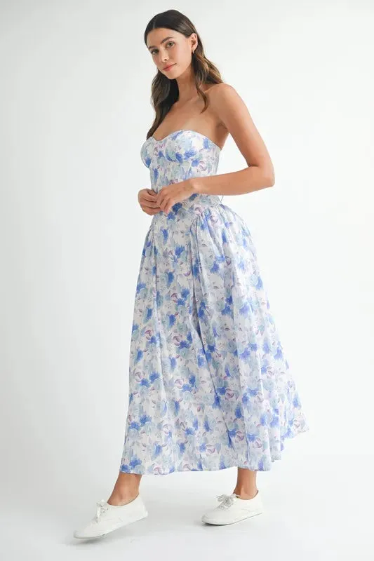MABLE Sweetheart Neckline Floral Printed Midi Dress sold by Charming Charlie product image thumbnail 4