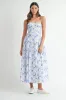 MABLE Sweetheart Neckline Floral Printed Midi Dress sold by Charming Charlie