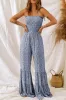 Smocked Printed Spaghetti Strap Jumpsuit sold by Charming Charlie