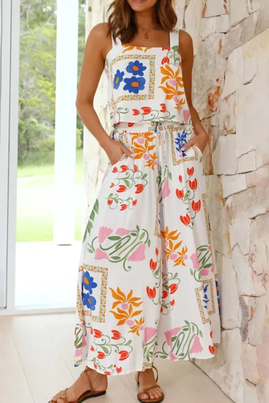 Printed Square Neck Top and Pants Set sold by Charming Charlie