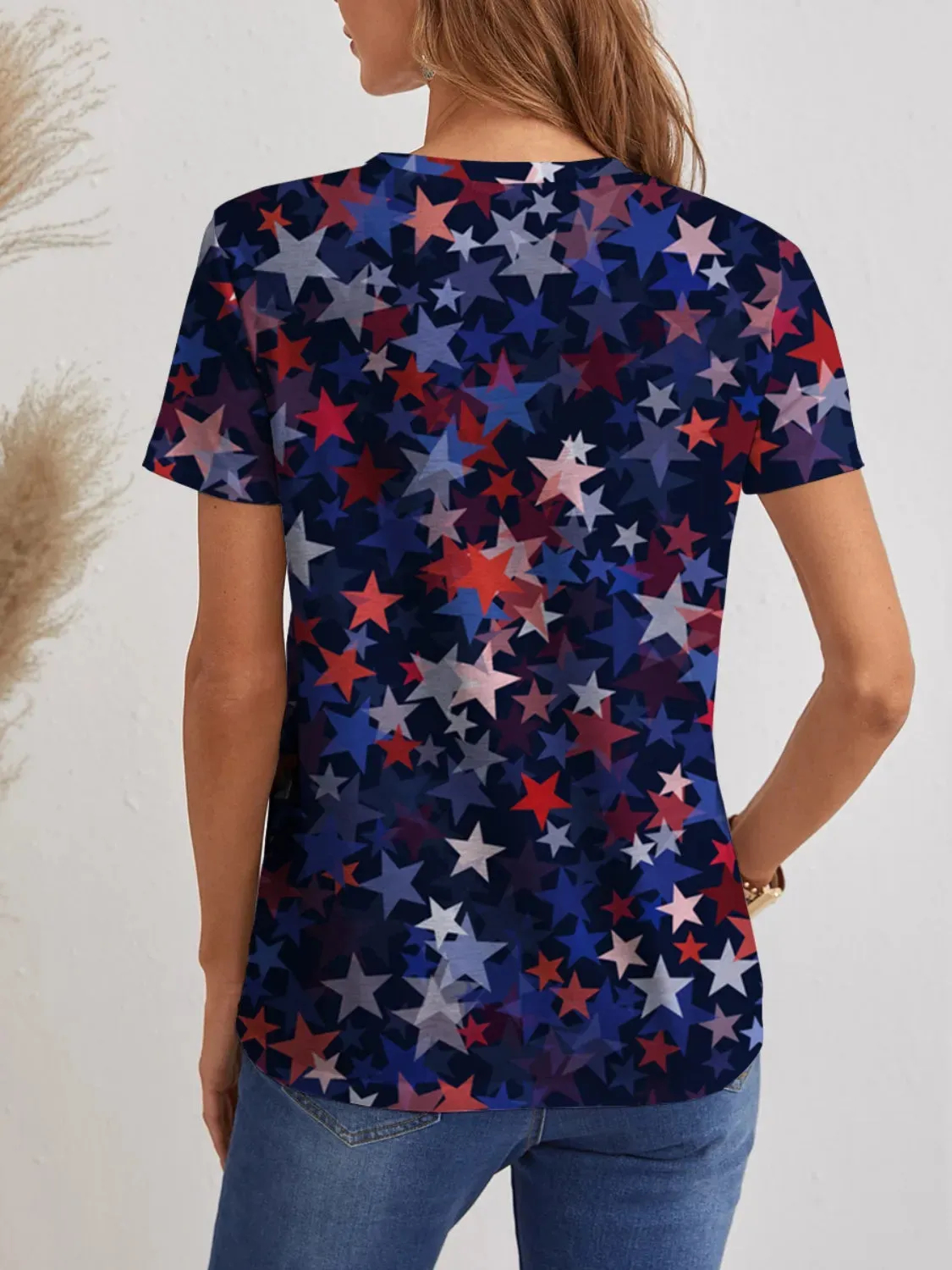Star V-Neck Short Sleeve T-Shirt sold by Charming Charlie product image thumbnail 5