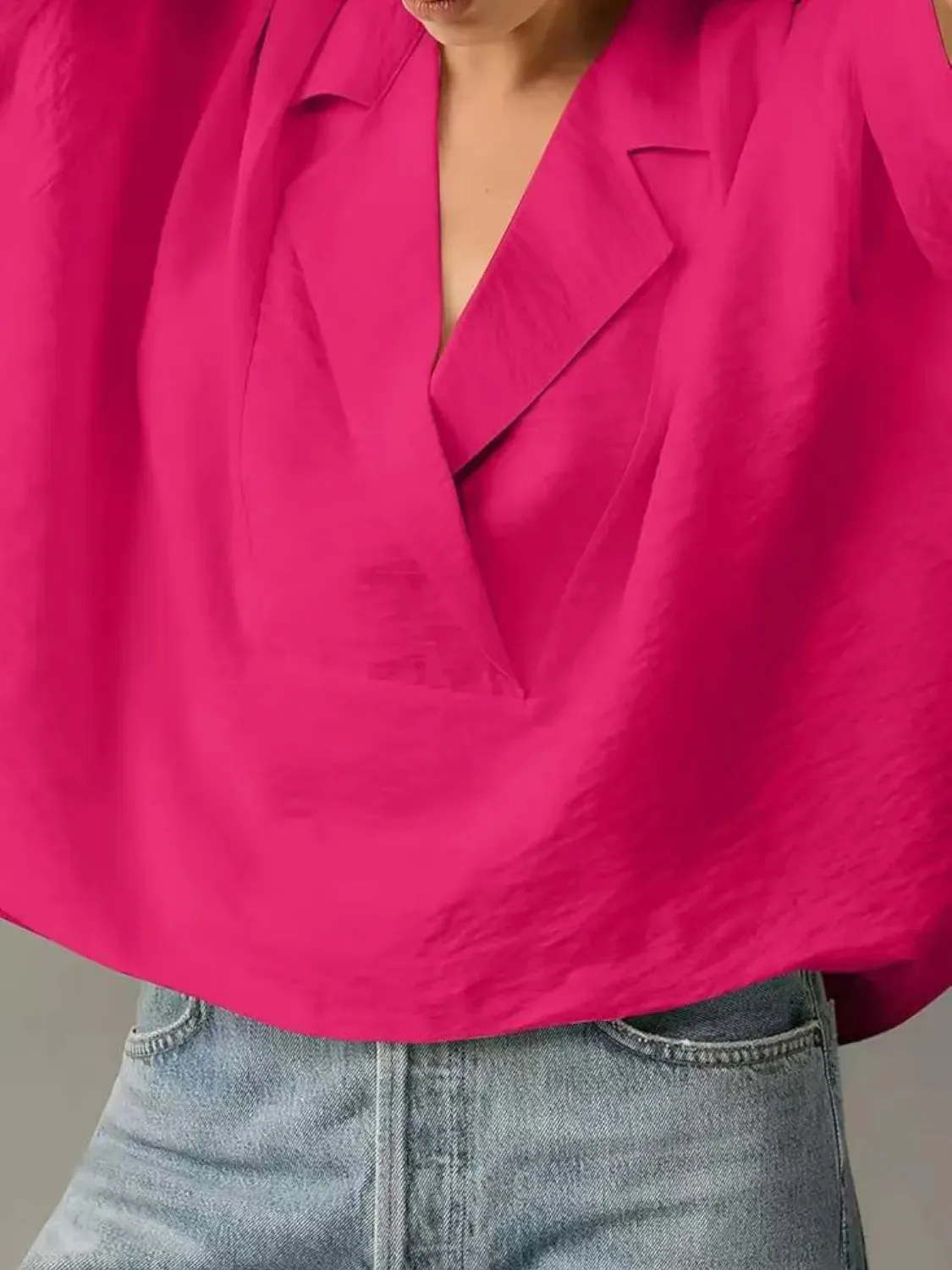 Collared Neck Half Sleeve Blouse sold by Charming Charlie product image thumbnail 3