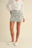 MABLE 3D Floral Embellished Applique Mini Skirt sold by Charming Charlie