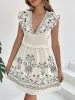 Smocked Ruffled Cap Sleeve Mini Dress sold by Charming Charlie