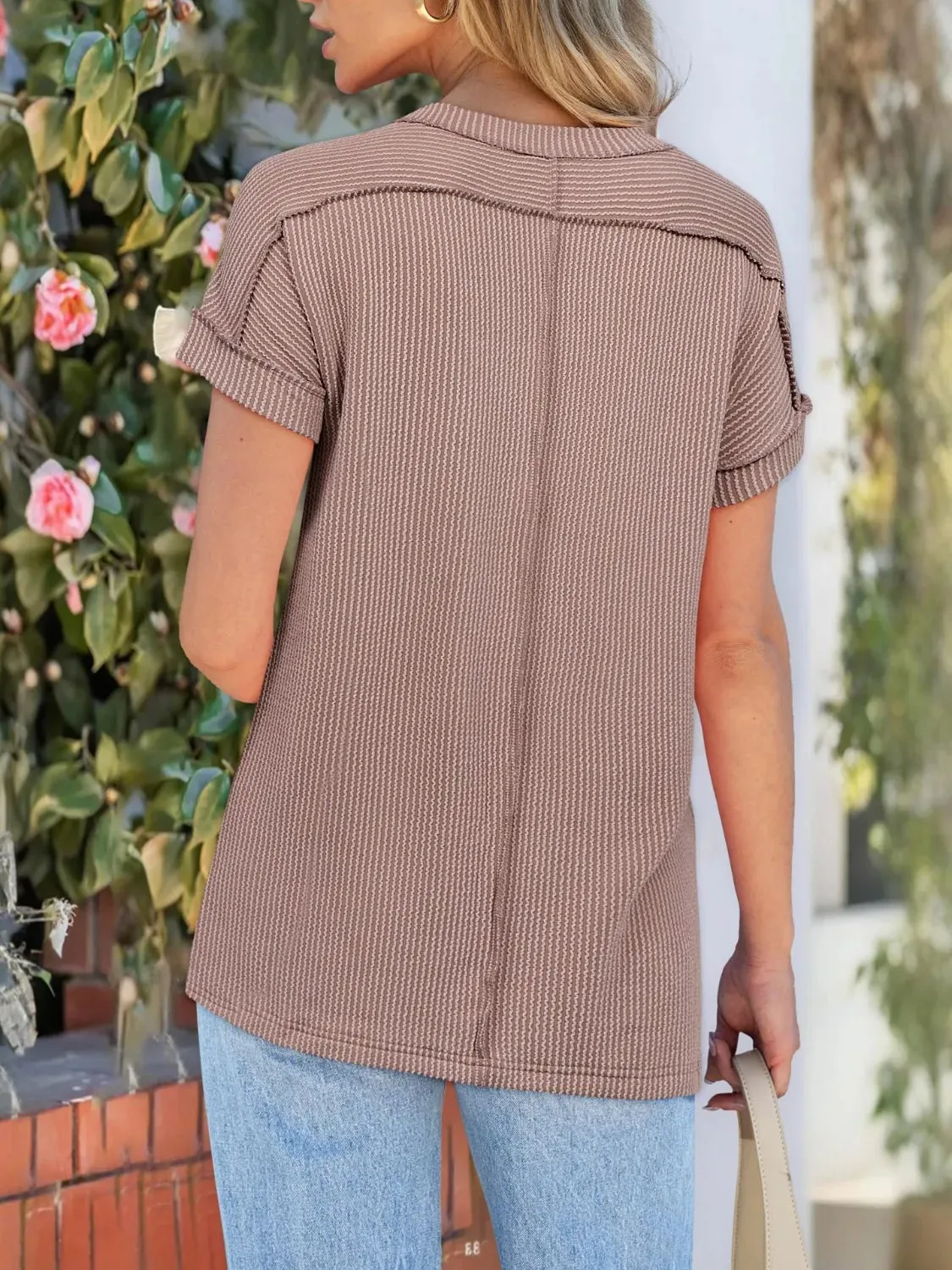 Round Neck Short Sleeve T-Shirt sold by Charming Charlie product image thumbnail 3