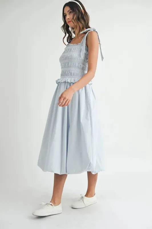 MABLE Smocked Bodice Bubble Midi Dress sold by Charming Charlie product image thumbnail 4