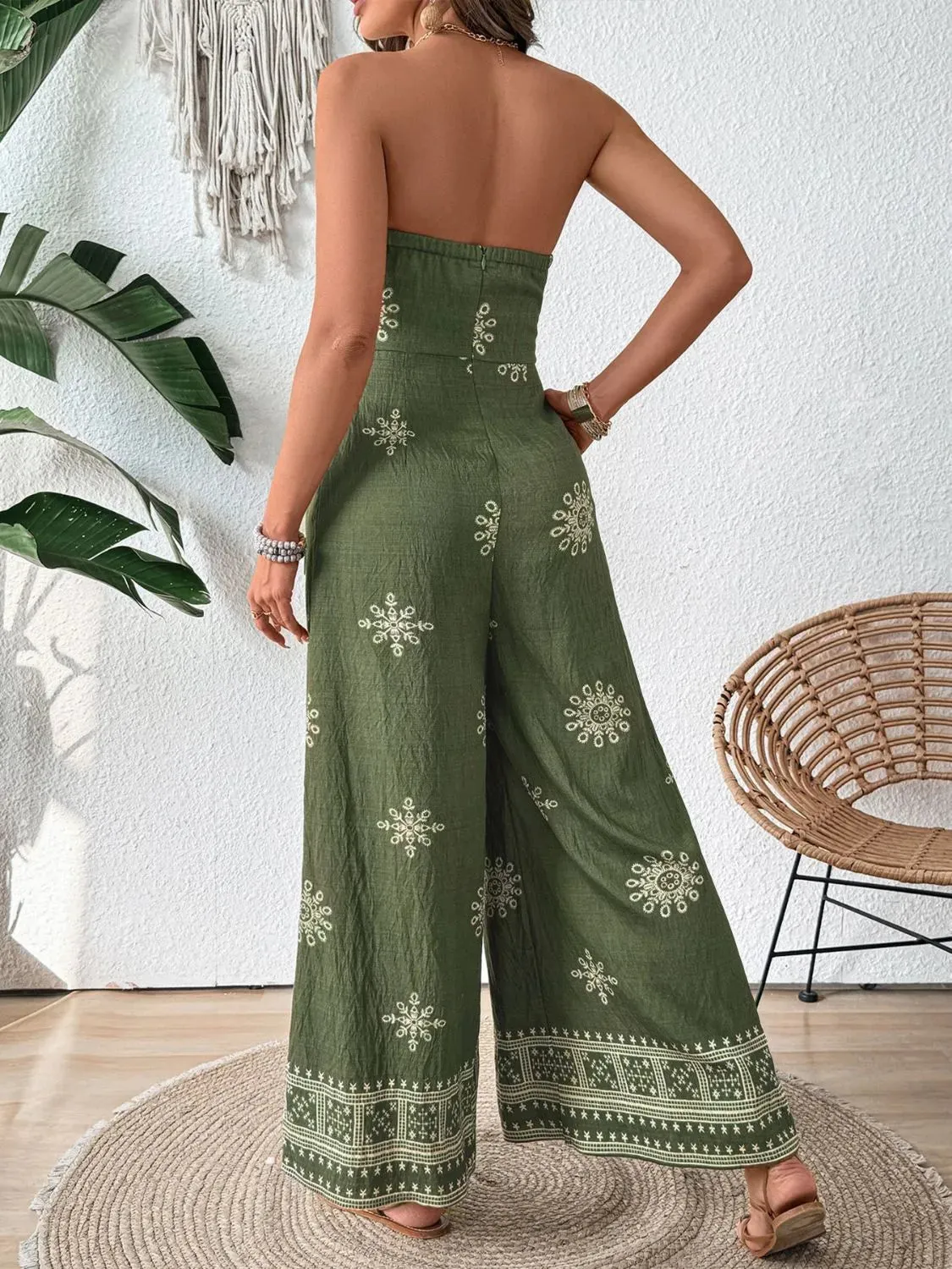 Printed Wide Leg Tube Jumpsuit sold by Charming Charlie product image thumbnail 2