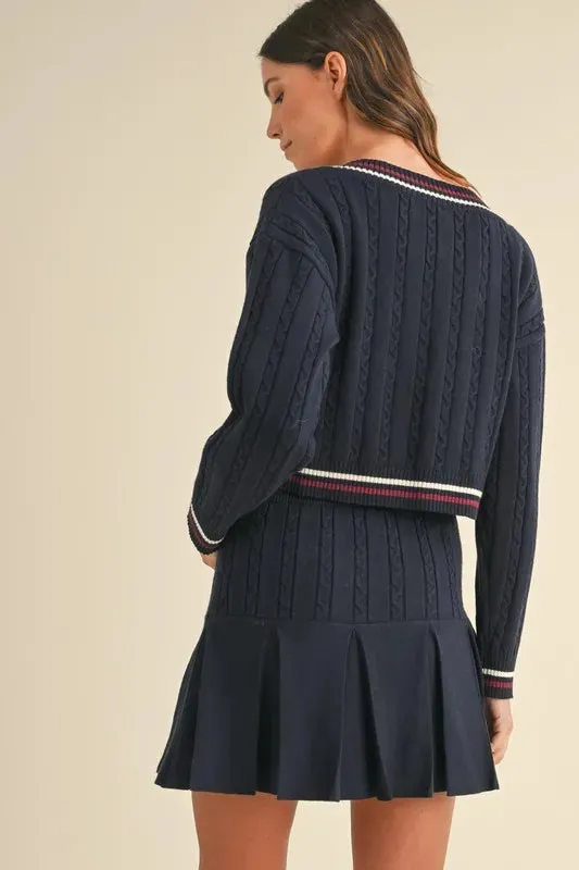 MABLE Cable-Knit Top and Pleated Skirt Sweater Set sold by Charming Charlie product image thumbnail 5