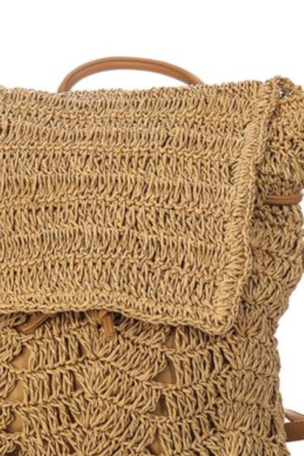 Fame Straw Braided Fashion Backpack sold by Charming Charlie product image thumbnail 3