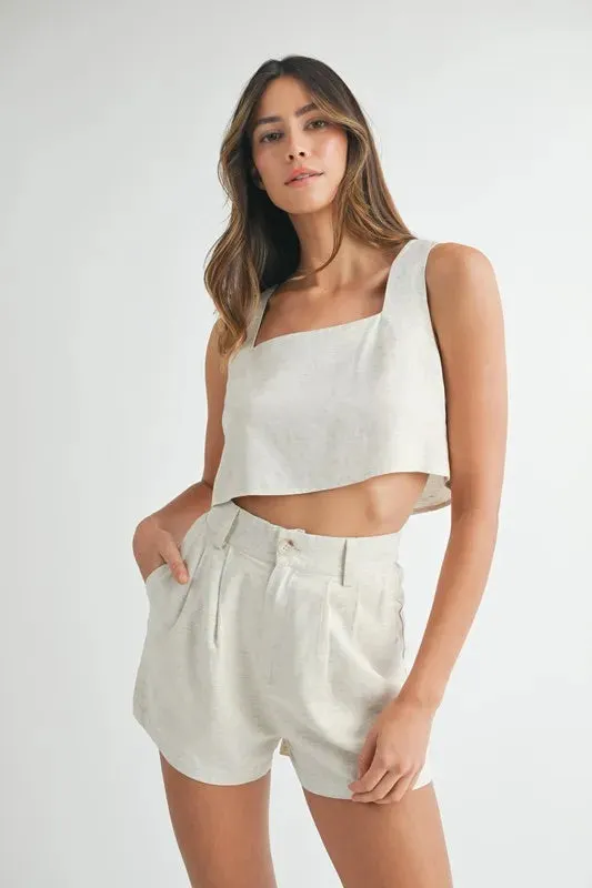 MABLE Sleeveless Crop Top and Shorts Set sold by Charming Charlie product image thumbnail 2