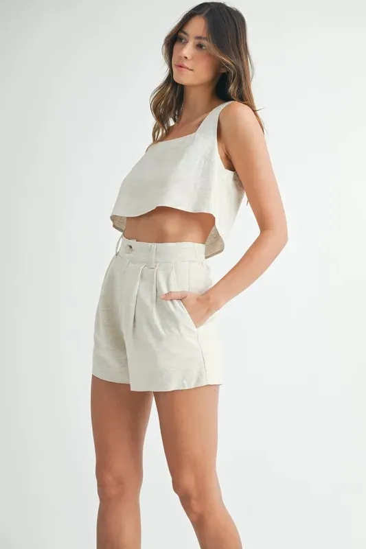 MABLE Sleeveless Crop Top and Shorts Set sold by Charming Charlie product image thumbnail 3