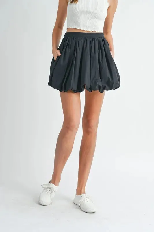 MABLE Poplin Bubble Mini Skirt sold by Charming Charlie product image thumbnail 2