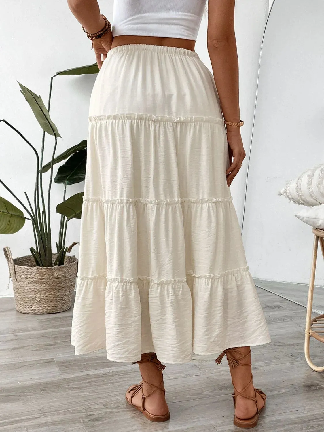Drawstring Frill Tiered Skirt sold by Charming Charlie product image thumbnail 3