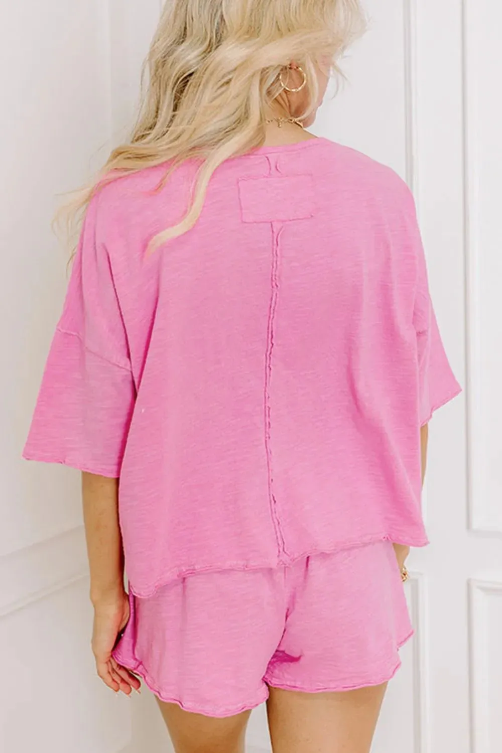 Round Neck Half Sleeve Top and Shorts Set sold by Charming Charlie product image thumbnail 3