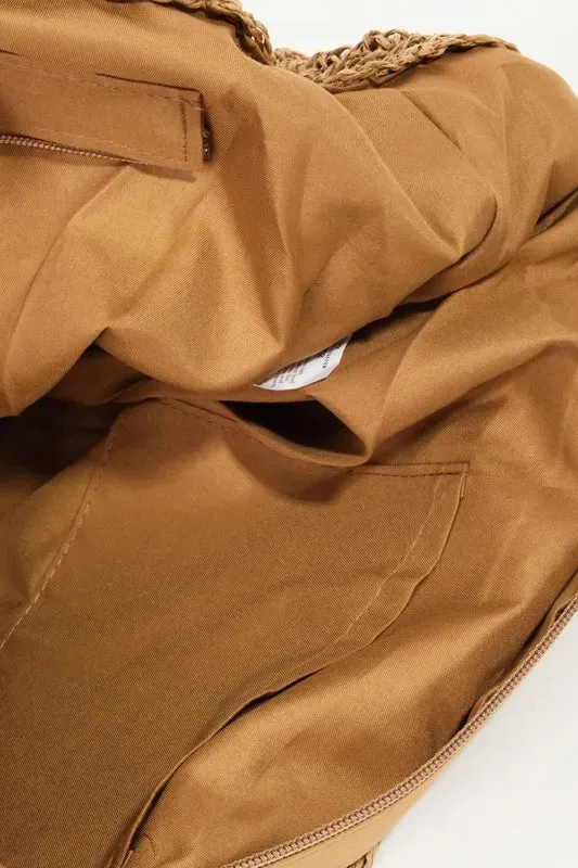 Fame Straw Knit Tote Bag sold by Charming Charlie product image thumbnail 3