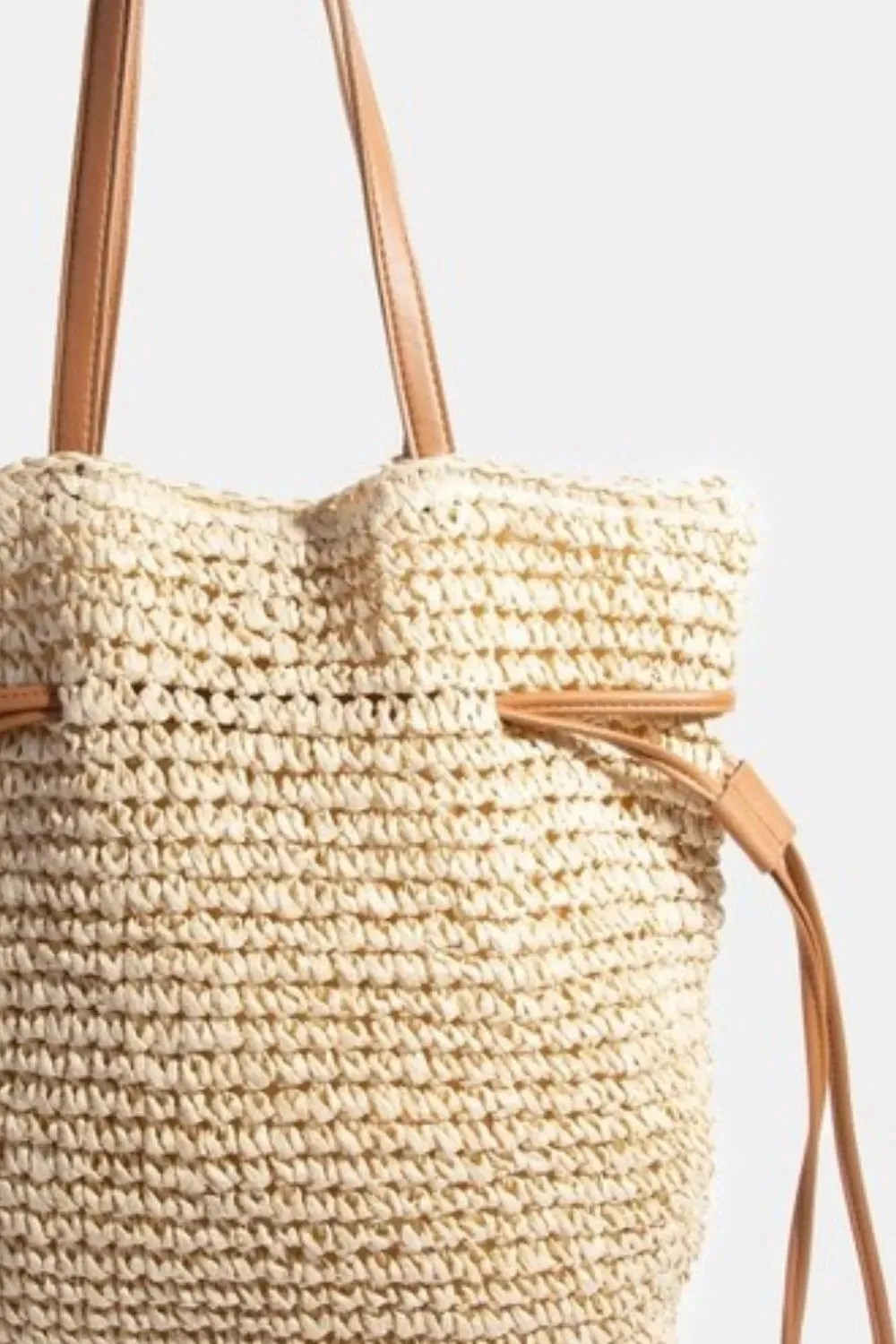 Fame Faux Leather Straps Braided Tote Bag sold by Charming Charlie product image thumbnail 2