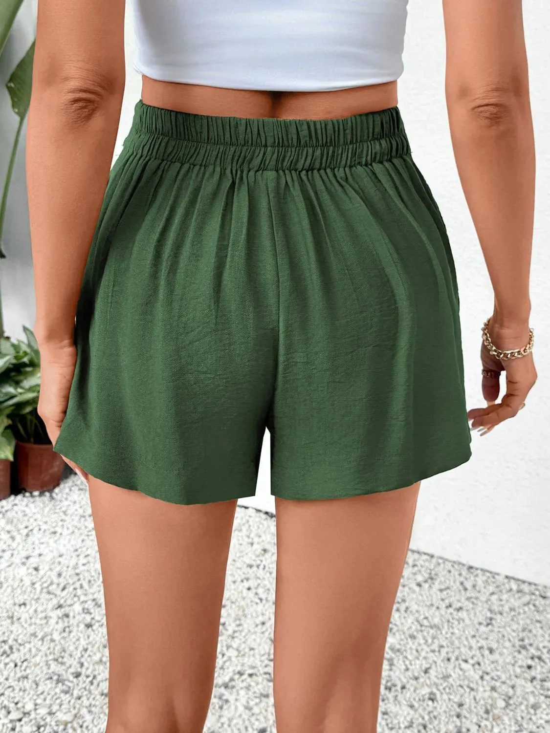 Pleated Detail Shorts with Pockets sold by Charming Charlie product image thumbnail 2