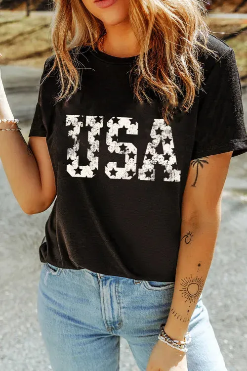 USA Round Neck Short Sleeve T-Shirt sold by Charming Charlie product image thumbnail 3