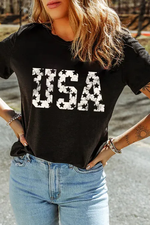 USA Round Neck Short Sleeve T-Shirt sold by Charming Charlie product image thumbnail 4