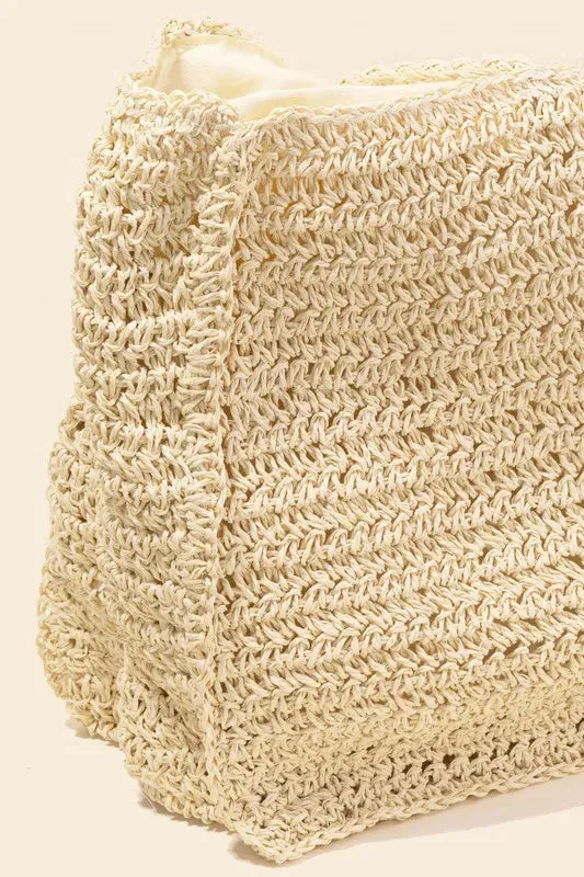 Fame Straw Knit Tote Bag sold by Charming Charlie product image thumbnail 2