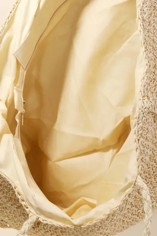 Fame Straw Knit Tote Bag sold by Charming Charlie product image thumbnail 3