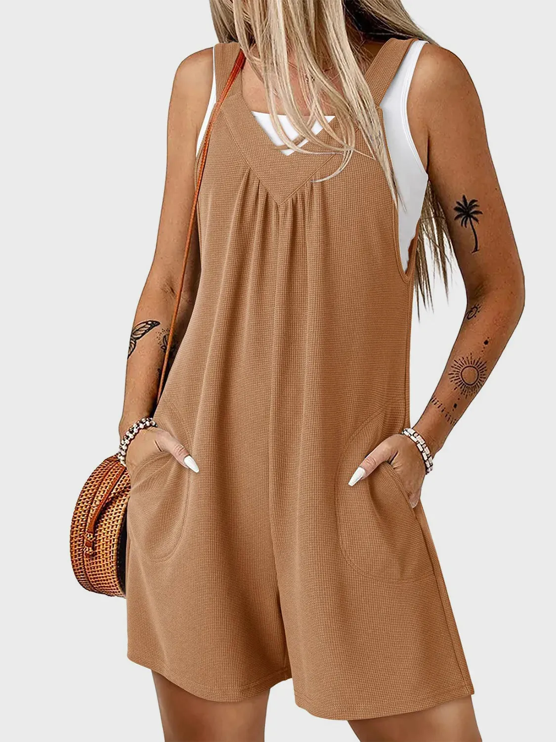 V-Neck Wide Strap Romper sold by Charming Charlie product image thumbnail 5