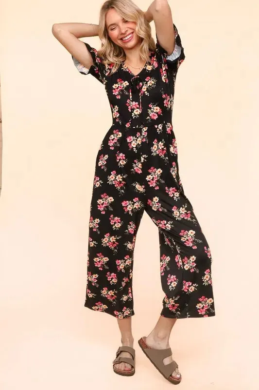 Haptics Flora Knit Spring Jumpsuit With Side Pockets sold by Charming Charlie product image thumbnail 3