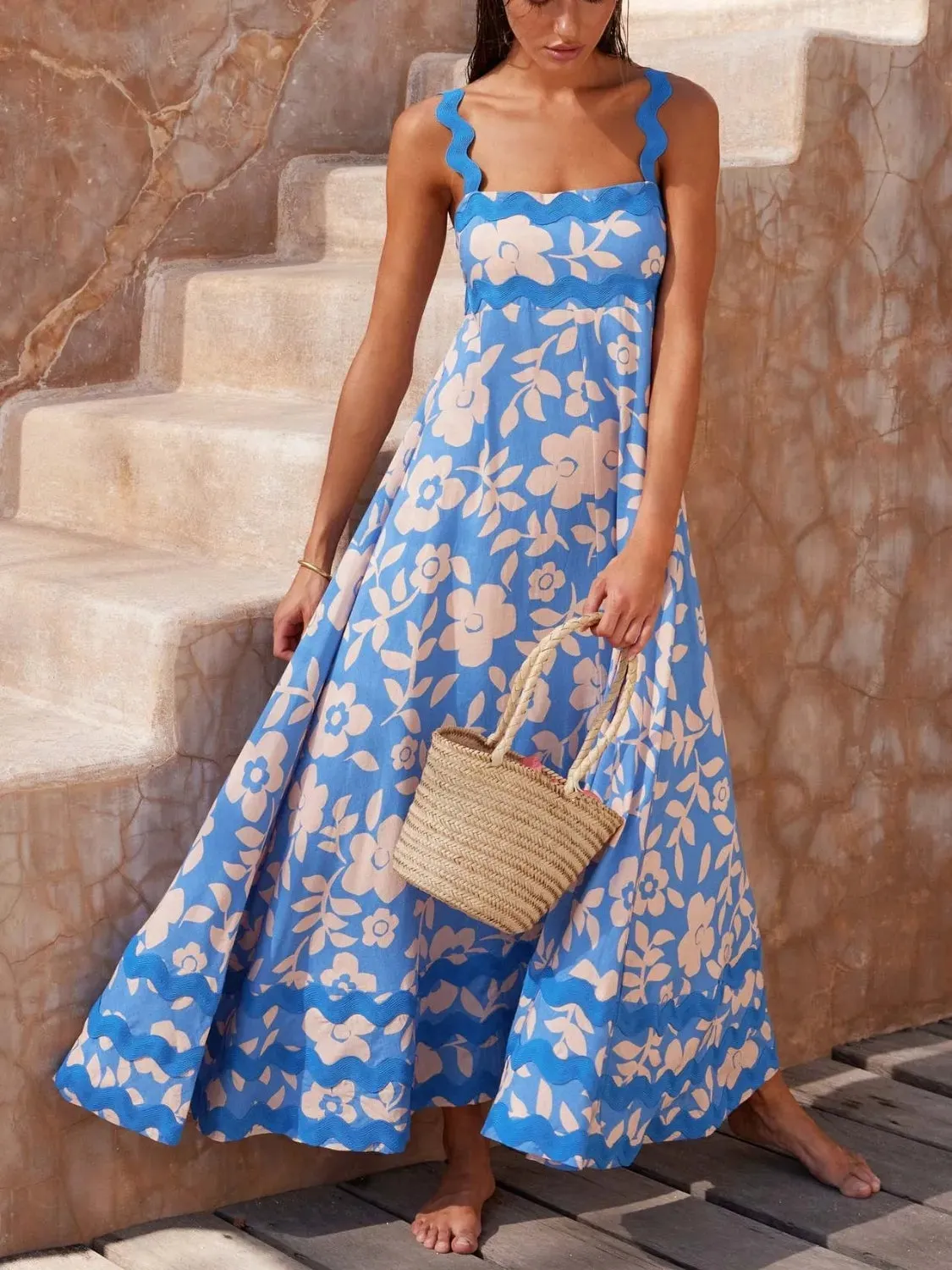 Printed Square Neck Maxi Cami Dress sold by Charming Charlie product image thumbnail 5