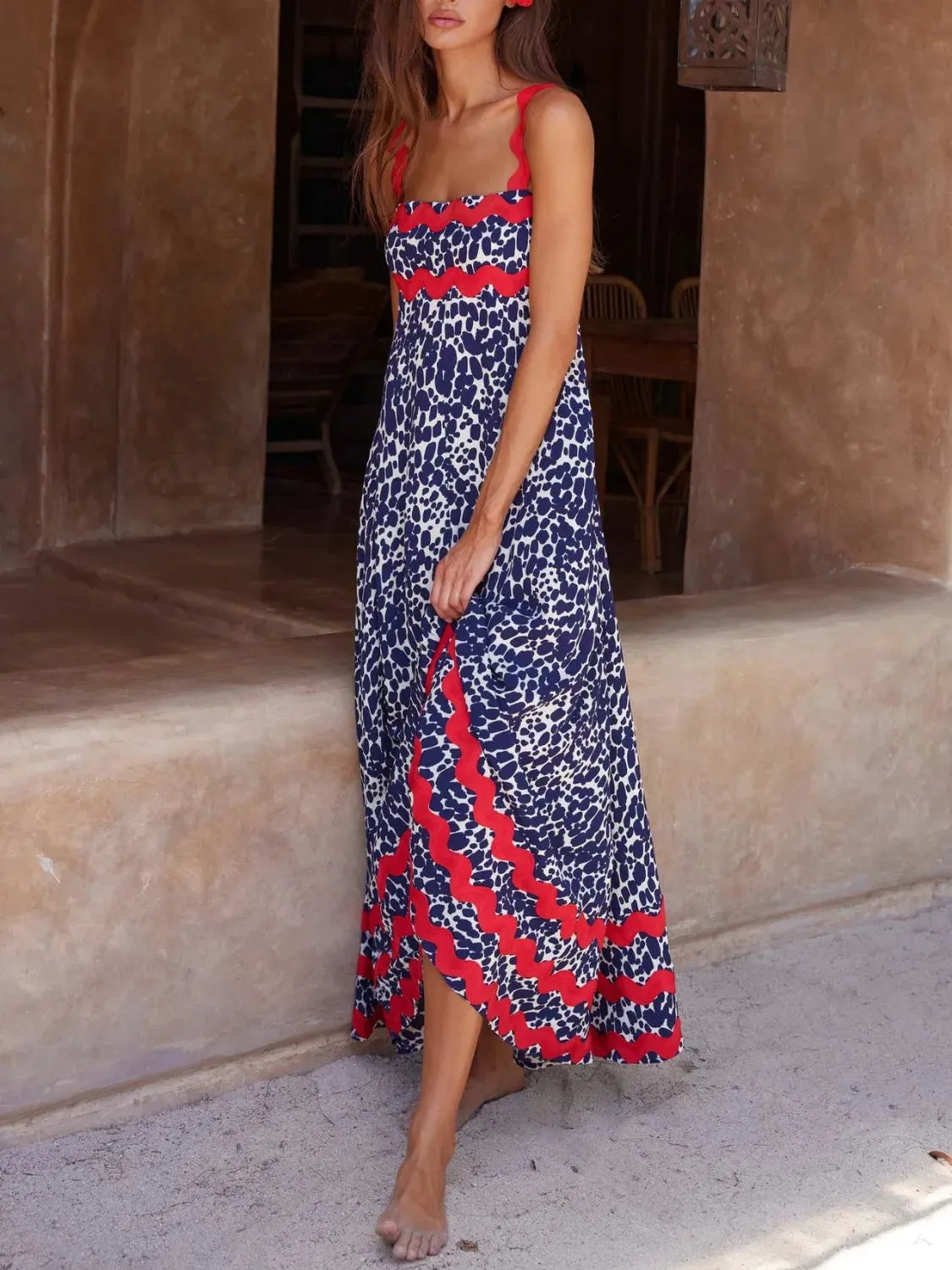 Printed Square Neck Maxi Cami Dress sold by Charming Charlie product image thumbnail 3