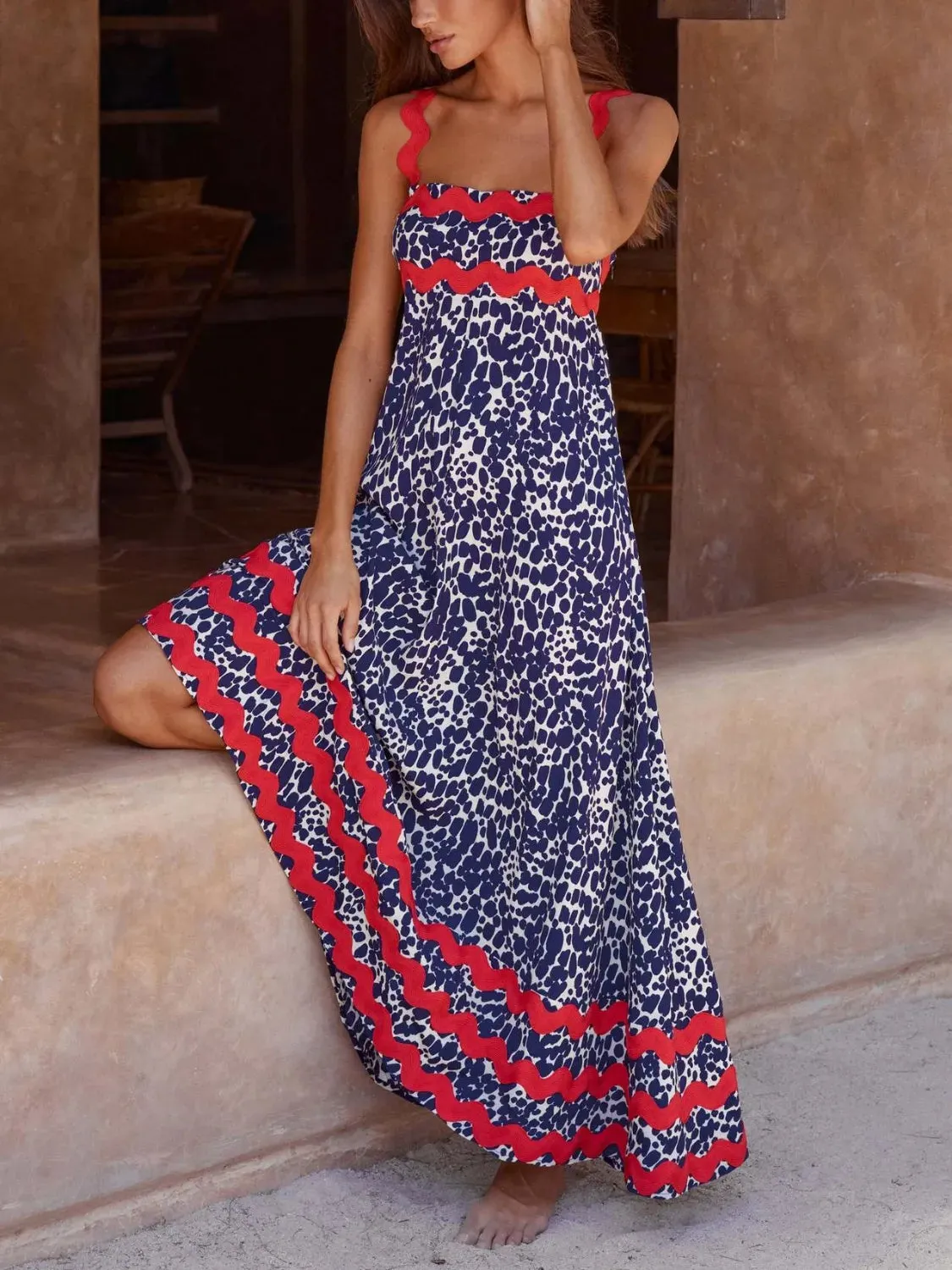 Printed Square Neck Maxi Cami Dress sold by Charming Charlie