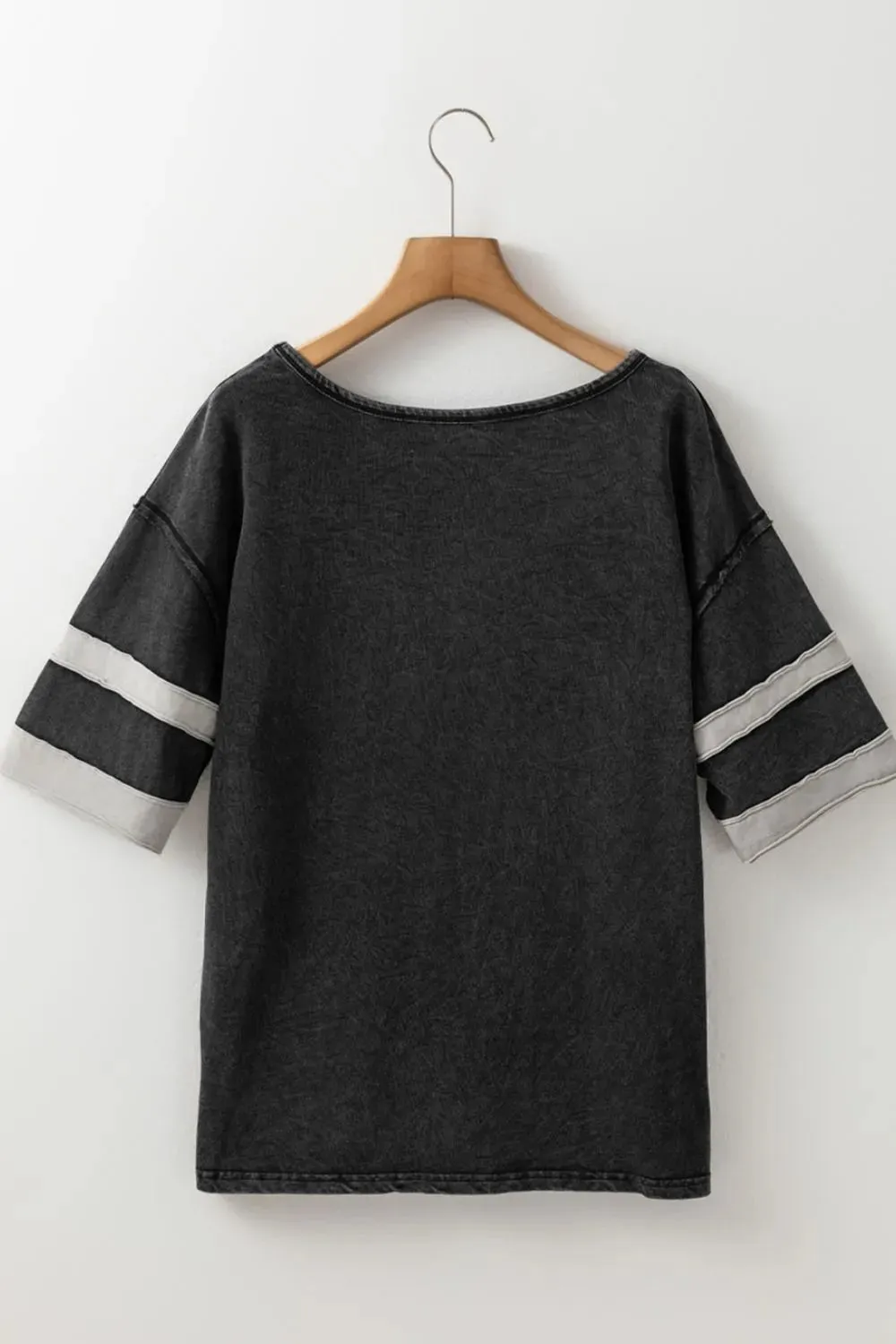 Contrast Round Neck Half Sleeve T-Shirt sold by Charming Charlie product image thumbnail 5