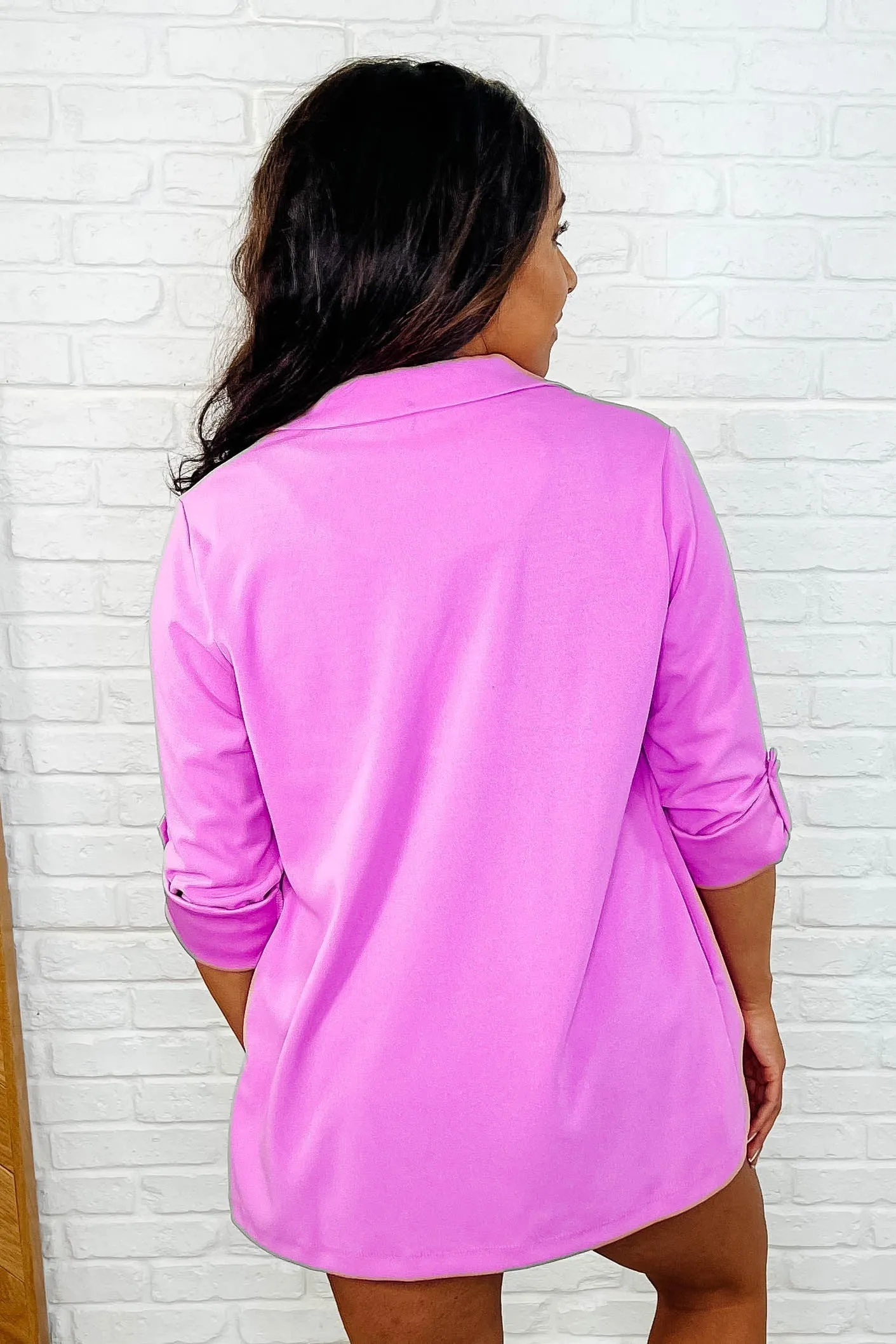 I'm Really That Gal Open Front Blazer in Orchid Glow sold by Charming Charlie product image thumbnail 4