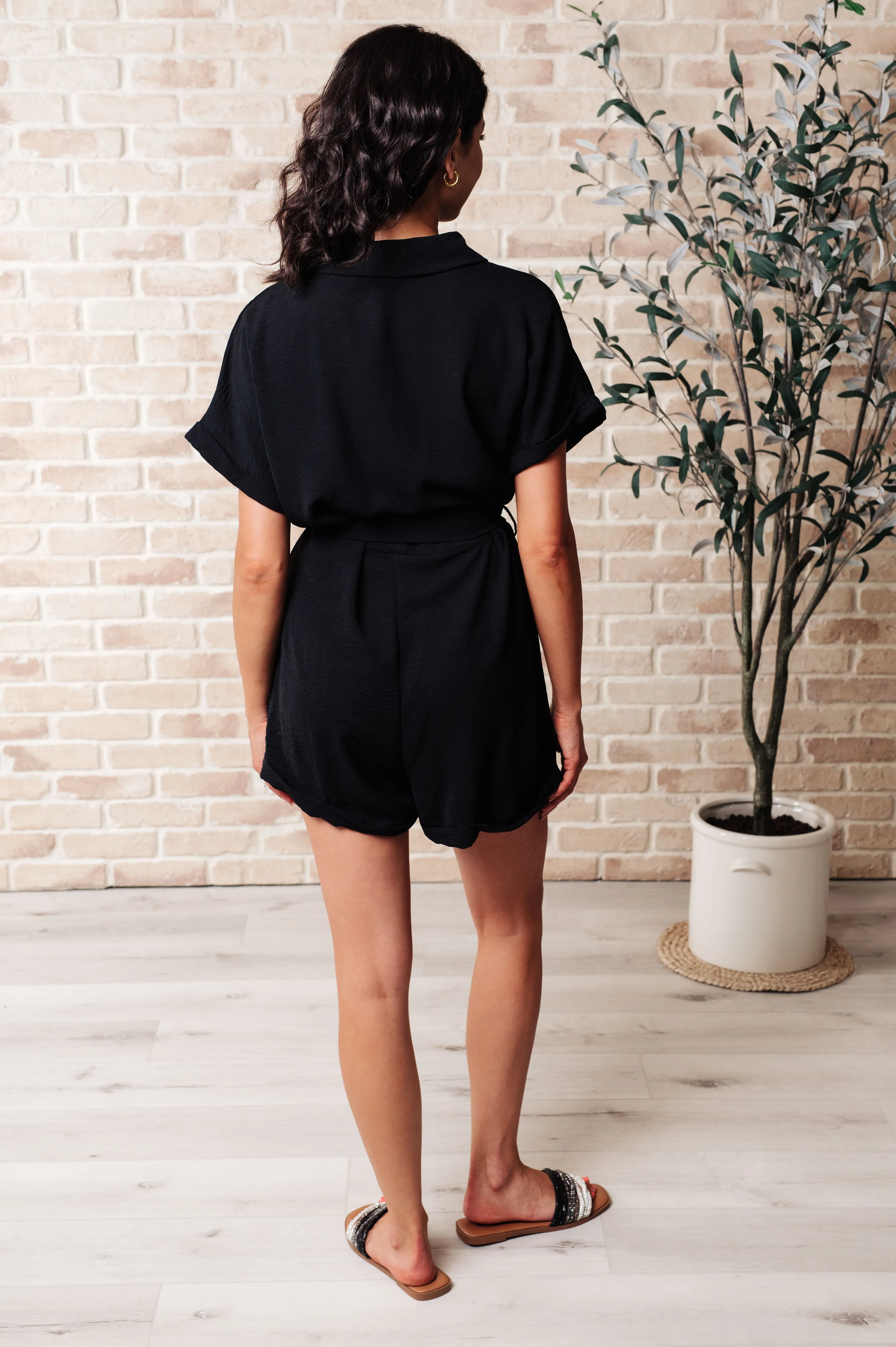 Don't Worry 'Bout a Thing V-Neck Romper sold by Charming Charlie product image thumbnail 4