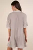 VERY J Pleated Detail Button Down Mini Dress sold by Charming Charlie