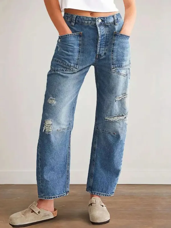 Distressed Jeans with Pockets sold by Charming Charlie