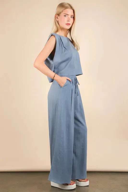 VERY J Solid Woven Top & Pants Set sold by Charming Charlie product image thumbnail 2