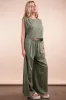 VERY J Solid Woven Top & Pants Set sold by Charming Charlie