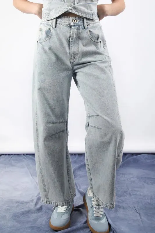 VERY J Wide Leg Comfy Jeans sold by Charming Charlie