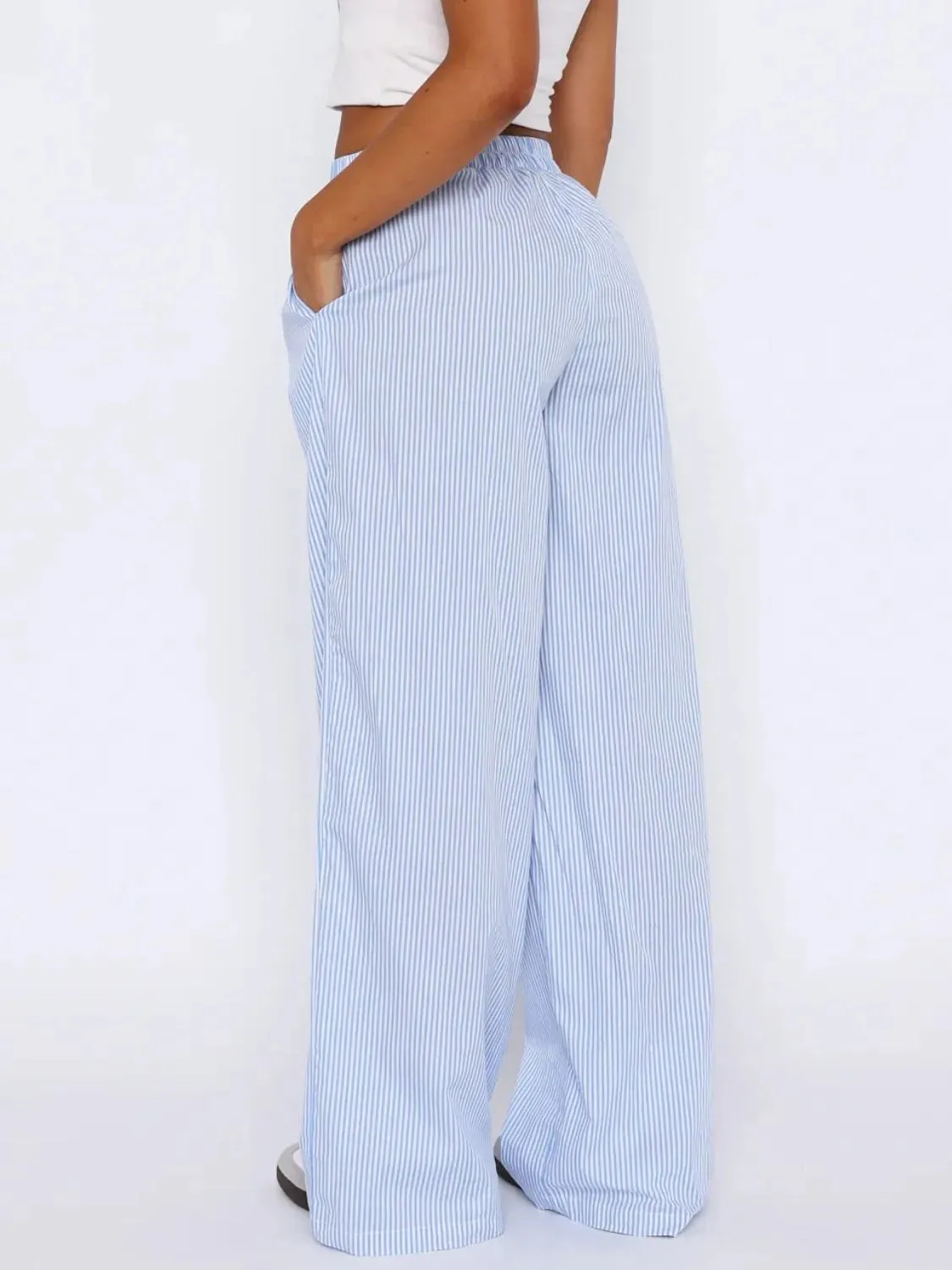 Pocketed Striped Wide Leg Pants sold by Charming Charlie product image thumbnail 3