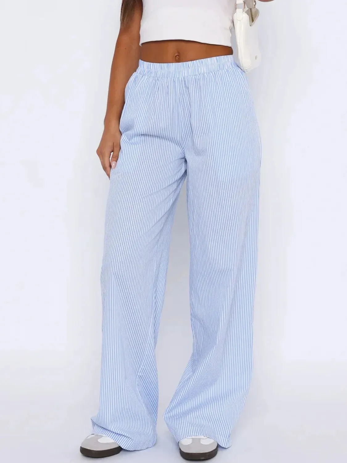Pocketed Striped Wide Leg Pants sold by Charming Charlie product image thumbnail 5