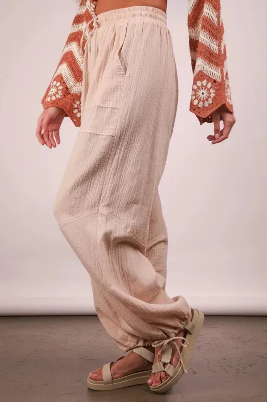 VERY J Wide Leg Gauze Solid Pants sold by Charming Charlie product image thumbnail 2