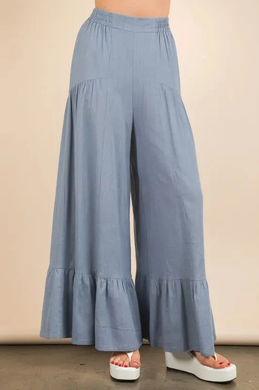 VERY J Palazzo Elastic Waist Comfy Pants sold by Charming Charlie
