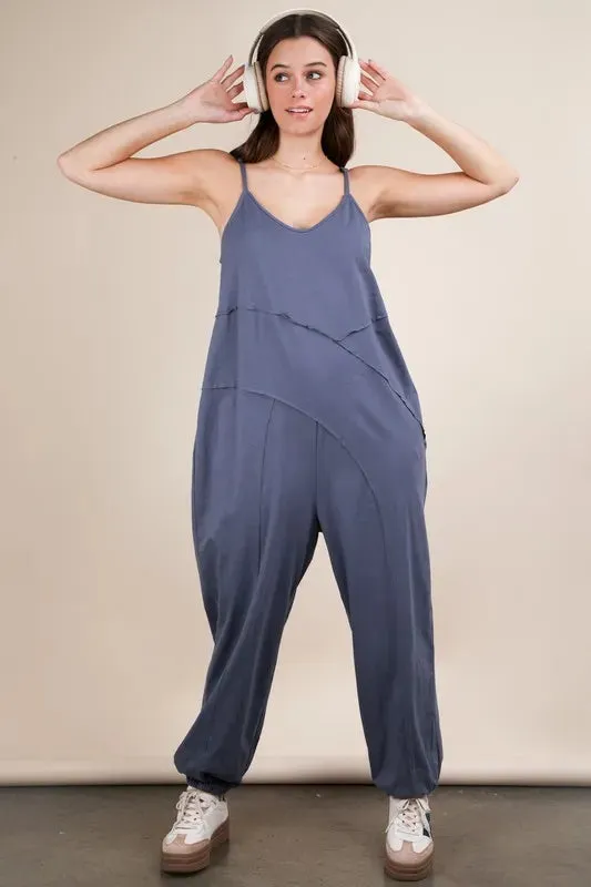 VERY J Sleeveless Knit Comfy Casual Jumpsuit sold by Charming Charlie