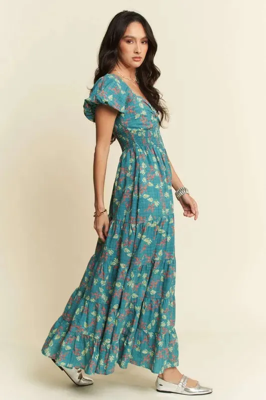 Davi & Dani Lightweight Sweetheart Neck Textured Tiered Maxi Dress sold by Charming Charlie product image thumbnail 5