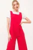 And The Why Gauze Loose Fit Tied Back Overalls sold by Charming Charlie