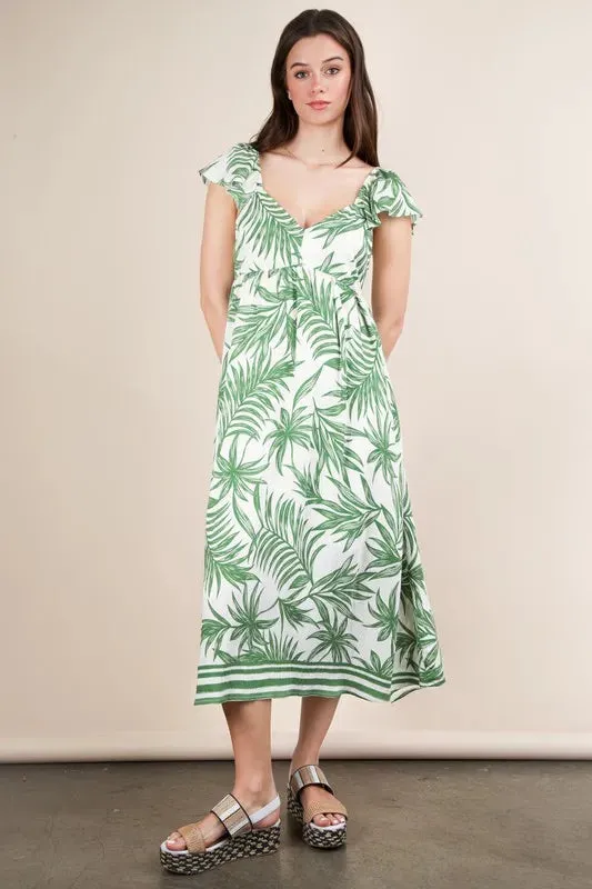 VERY J Tropical Printed Midi Summer Boho Dress sold by Charming Charlie