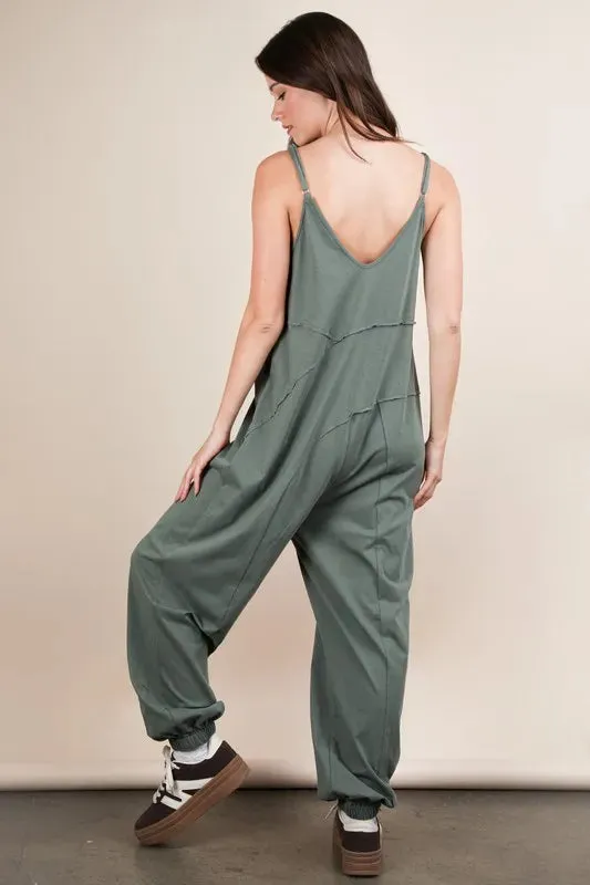 VERY J Sleeveless Knit Comfy Casual Jumpsuit sold by Charming Charlie product image thumbnail 3