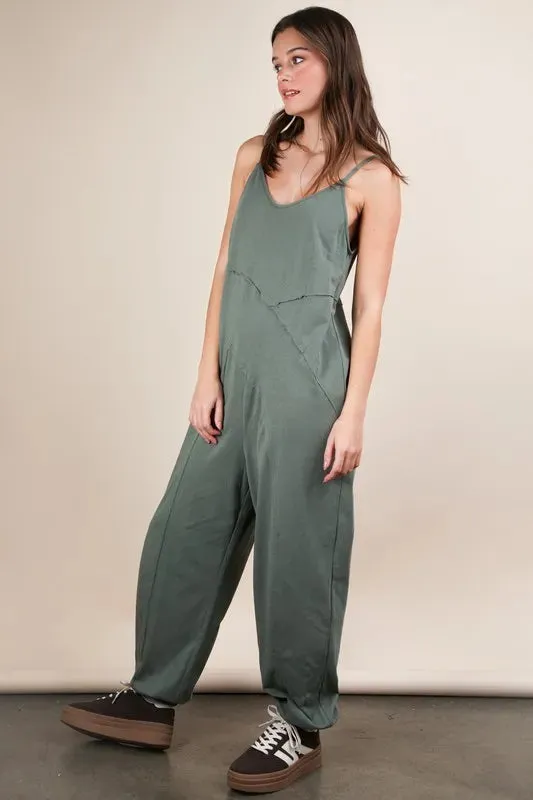 VERY J Sleeveless Knit Comfy Casual Jumpsuit sold by Charming Charlie product image thumbnail 2