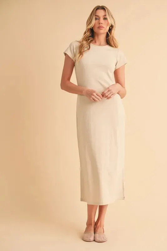 Aemi+Co Short Sleeve Midi Tee Dress sold by Charming Charlie product image thumbnail 4